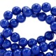 Opaque glass beads 4mm Strong blue
